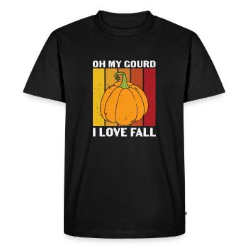 Oh My Gourd I Love - Men's Premium Organic T-Shirt - black - Front - Nico (187cm)