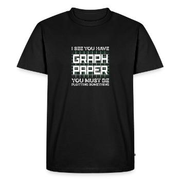 Funny Math Art Mathematics Student Math Lover Pun - Men's Premium Organic T-Shirt - black - Front - Nico (187cm)