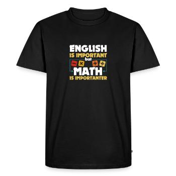 Funny Math Art Student Pun Mathematics Lovers Cool - Men's Premium Organic T-Shirt - black - Front - Nico (187cm)