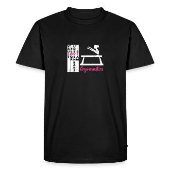 Jump Floor Step Bars Beam Gymnastique Drôle - T-shirt Premium bio Homme - noir - Devant - Nico (187cm)