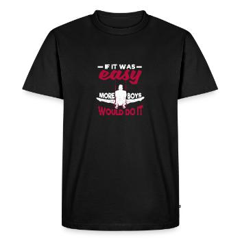 Fun Gymnastics Boy If It Were Easy - Men's Premium Organic T-Shirt - black - Front - Nico (187cm)