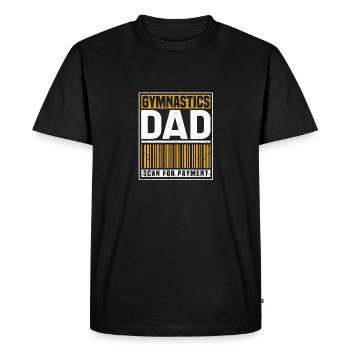 Gymnastique père scan pour le paiement drôle - T-shirt Premium bio Homme - noir - Devant - Nico (187cm)