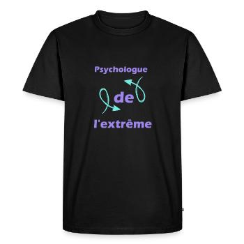 Cadeau femme Psychologue de l'extrême - T-shirt Premium bio Homme - noir - Devant - Nico (187cm)