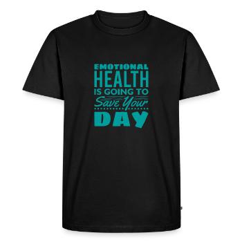 la santé émotionnelle va vous sauver la mise - T-shirt Premium bio Homme - noir - Devant - Nico (187cm)