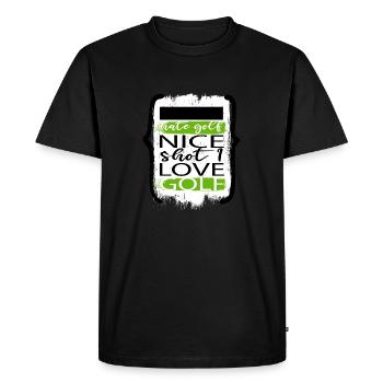 golf ball birthday present idea golfmom - Men's Premium Organic T-Shirt - black - Front - Nico (187cm)