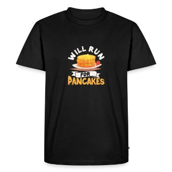 Courses pour crêpes Drôles de crêpes courir - T-shirt Premium bio Homme - noir - Devant - Nico (187cm)