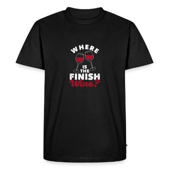 Where is the goal Wine Funny MotivationAl Marathon - Men's Premium Organic T-Shirt - black - Front - Nico (187cm)