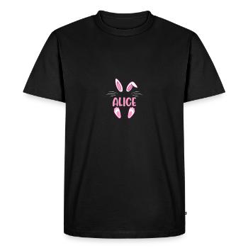 ALICE Pâques - T-shirt Premium bio Homme - noir - Devant - Nico (187cm)