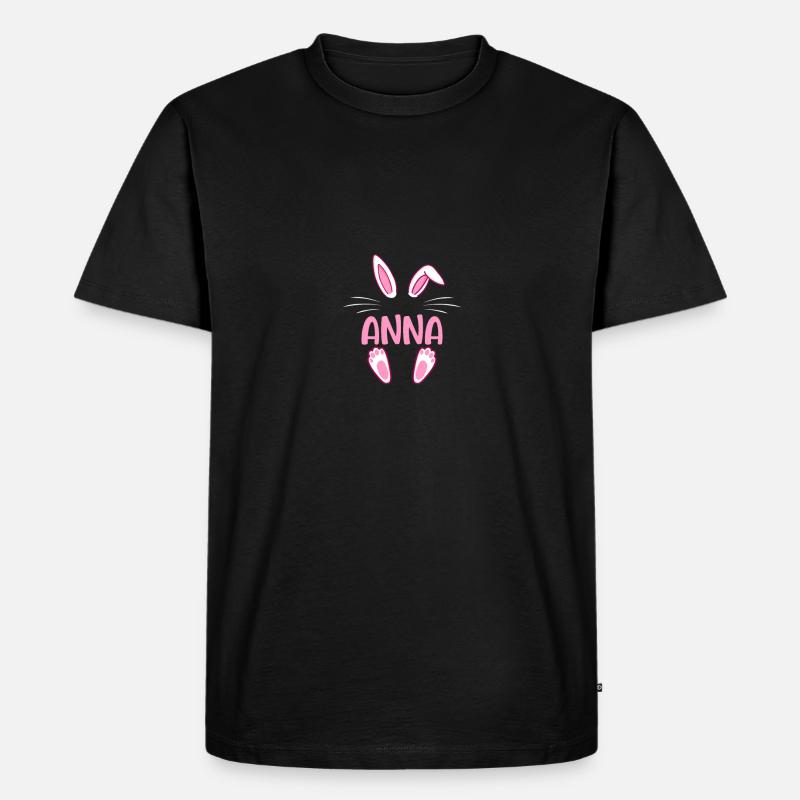 ANNA Easter - Männer Premium Bio T-Shirt - Schwarz