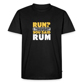 Running I thought you said rum Funny running - Men's Premium Organic T-Shirt - black - Front - Nico (187cm)