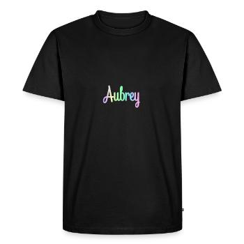 ADDISON Rainbow Minimalist Cursive - Men's Premium Organic T-Shirt - black - Front - Nico (187cm)