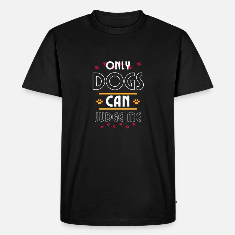 Lustige Hunde Text - Männer Premium Bio T-Shirt - Schwarz
