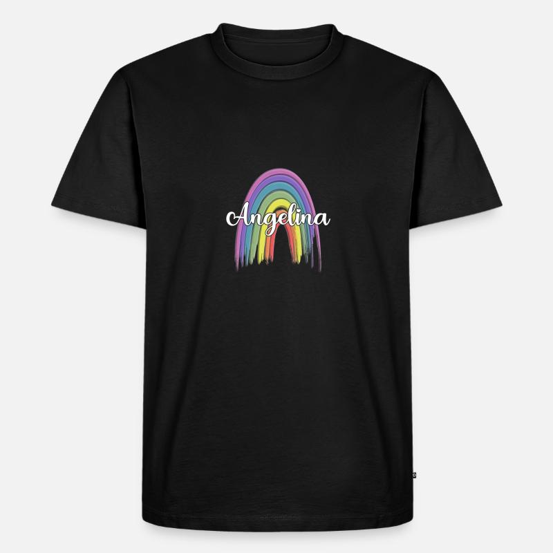 ADDISON Rainbow Cursive - Männer Premium Bio T-Shirt - Schwarz