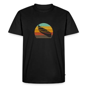 Retro Kayak Canoe Lovers Funny Kayaking - Men's Premium Organic T-Shirt - black - Front - Nico (187cm)