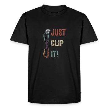 Cadeau d’escalade sportive grimpeur - T-shirt Premium bio Homme - noir - Devant - Nico (187cm)