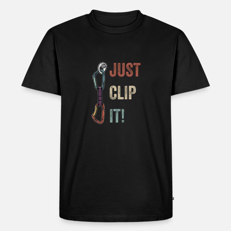 Kletterer sportklettern geschenk - Männer Premium Bio T-Shirt - Schwarz
