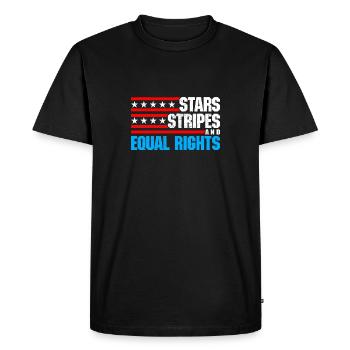Stars & Stripes Stars and Stripes USA Flag - Men's Premium Organic T-Shirt - black - Front - Nico (187cm)