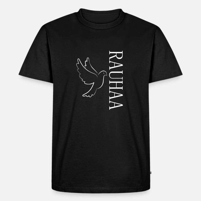 Rauhaa Frieden Ukraine - Männer Premium Bio T-Shirt - Schwarz