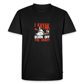 I kayak around the crazy funny whitewater lake - Men's Premium Organic T-Shirt - black - Front - Nico (187cm)