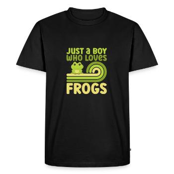 Cute Frog Design For Boys Kids Toad Catcher - Men's Premium Organic T-Shirt - black - Front - Nico (187cm)