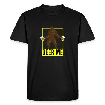 Bière Moi - T-shirt Premium bio Homme - noir - Devant - Nico (187cm)