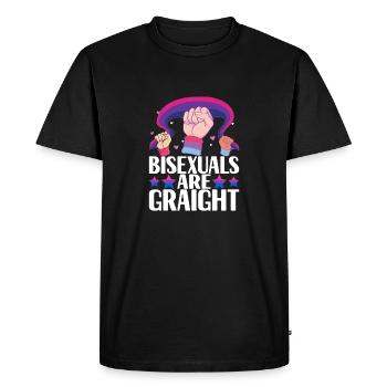 Bisexuels LGBTQ - T-shirt Premium bio Homme - noir - Devant - Nico (187cm)