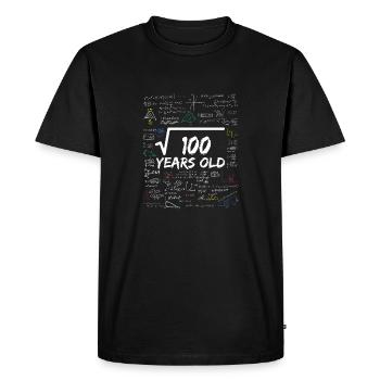 Racine carrée de 100 10e anniversaire mathématique drôle - T-shirt Premium bio Homme - noir - Devant - Nico (187cm)