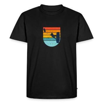 Kiteboard Silhouette Kitesurf Kiteboarding Kite - Men's Premium Organic T-Shirt - black - Front - Nico (187cm)
