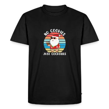 Drôle d’été Plage Vacances Cocktails Noël In - T-shirt Premium bio Homme - noir - Devant - Nico (187cm)