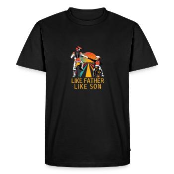Moto Cross Braaap Dirt Bike Motocross comme papa - T-shirt Premium bio Homme - noir - Devant - Nico (187cm)