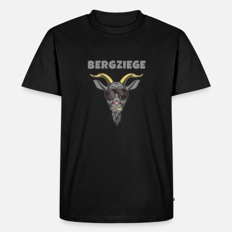 Bergziege Cool - Männer Premium Bio T-Shirt - Schwarz