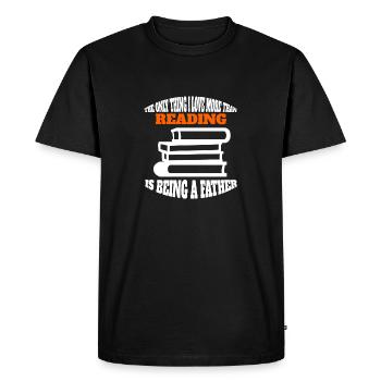 Read Books Gift Book Reader Book Lovers - Men's Premium Organic T-Shirt - black - Front - Nico (187cm)