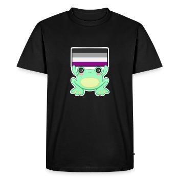Froggy Ace - Men's Premium Organic T-Shirt - black - Front - Nico (187cm)