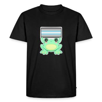 Froggy Demi garçon - T-shirt Premium bio Homme - noir - Devant - Nico (187cm)