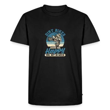 Drôle de Motocross Enduro Bike Rider Dirt Bikes Make - T-shirt Premium bio Homme - noir - Devant - Nico (187cm)