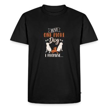 Juste un chien de plus je promets drôle d’amoureux de chien chien si - T-shirt Premium bio Homme - noir - Devant - Nico (187cm)