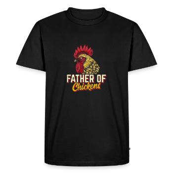 Père des poulets Poulet Papa Drôles fermes de poulet - T-shirt Premium bio Homme - noir - Devant - Nico (187cm)