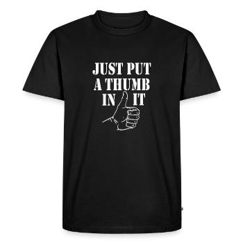 Il suffit d’y mettre un pouce - T-shirt Premium bio Homme - noir - Devant - Nico (187cm)