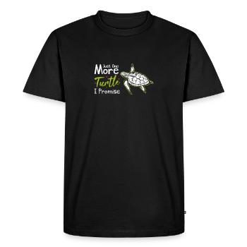 Juste une tortue de plus que je promets drôle de tortue de mer Lo - T-shirt Premium bio Homme - noir - Devant - Nico (187cm)