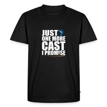 Juste un casting de plus que je promets à la pêche à la ligne - T-shirt Premium bio Homme - noir - Devant - Nico (187cm)