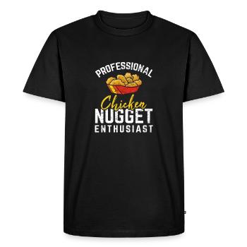 Professionnel Chicken Nugget Enthousiaste Funny Nugge - T-shirt Premium bio Homme - noir - Devant - Nico (187cm)