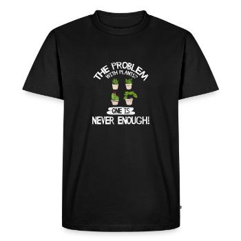 Funny Plant Lover One Is Never Enough Succulent Pl - Men's Premium Organic T-Shirt - black - Front - Nico (187cm)
