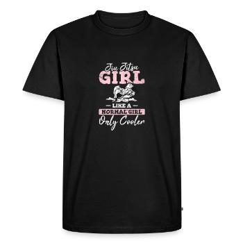 Mignon Jiu Jitsu Fille BJJ Jiu-Jitsu Brésilien JiuJit - T-shirt Premium bio Homme - noir - Devant - Nico (187cm)