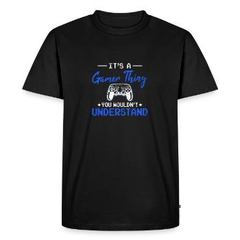 C’est un truc de joueur drôle de joueur drôle de joueur vidéo Ga - T-shirt Premium bio Homme - noir - Devant - Nico (187cm)