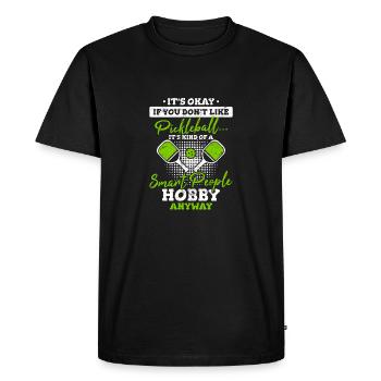 C’est bon Drôle pickleball Joueur de sport Lo - T-shirt Premium bio Homme - noir - Devant - Nico (187cm)