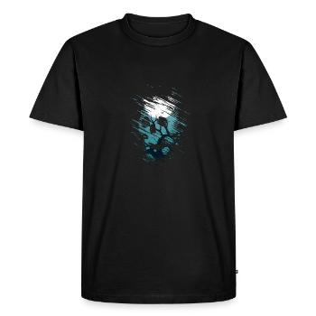 Human Skull Mansion Haunted Spooky Funny Horror - Men's Premium Organic T-Shirt - black - Front - Nico (187cm)