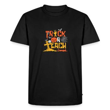 Jolie salle de classe de l’école d’enseignants d’Halloween - T-shirt Premium bio Homme - noir - Devant - Nico (187cm)
