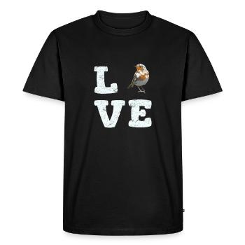 Love Birds Cute Bird Lover Funny Bird Watching Bir - Men's Premium Organic T-Shirt - black - Front - Nico (187cm)