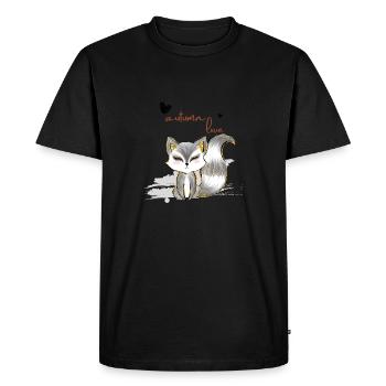Sweet Dear Fashionable Autumn -Foxes are waiting for 2022 - Men's Premium Organic T-Shirt - black - Front - Nico (187cm)