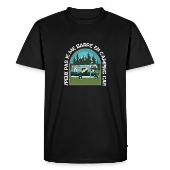 Camping Car Je Peux Pas Je Me Barre En Camping Car - T-shirt Premium bio Homme - noir - Devant - Nico (187cm)